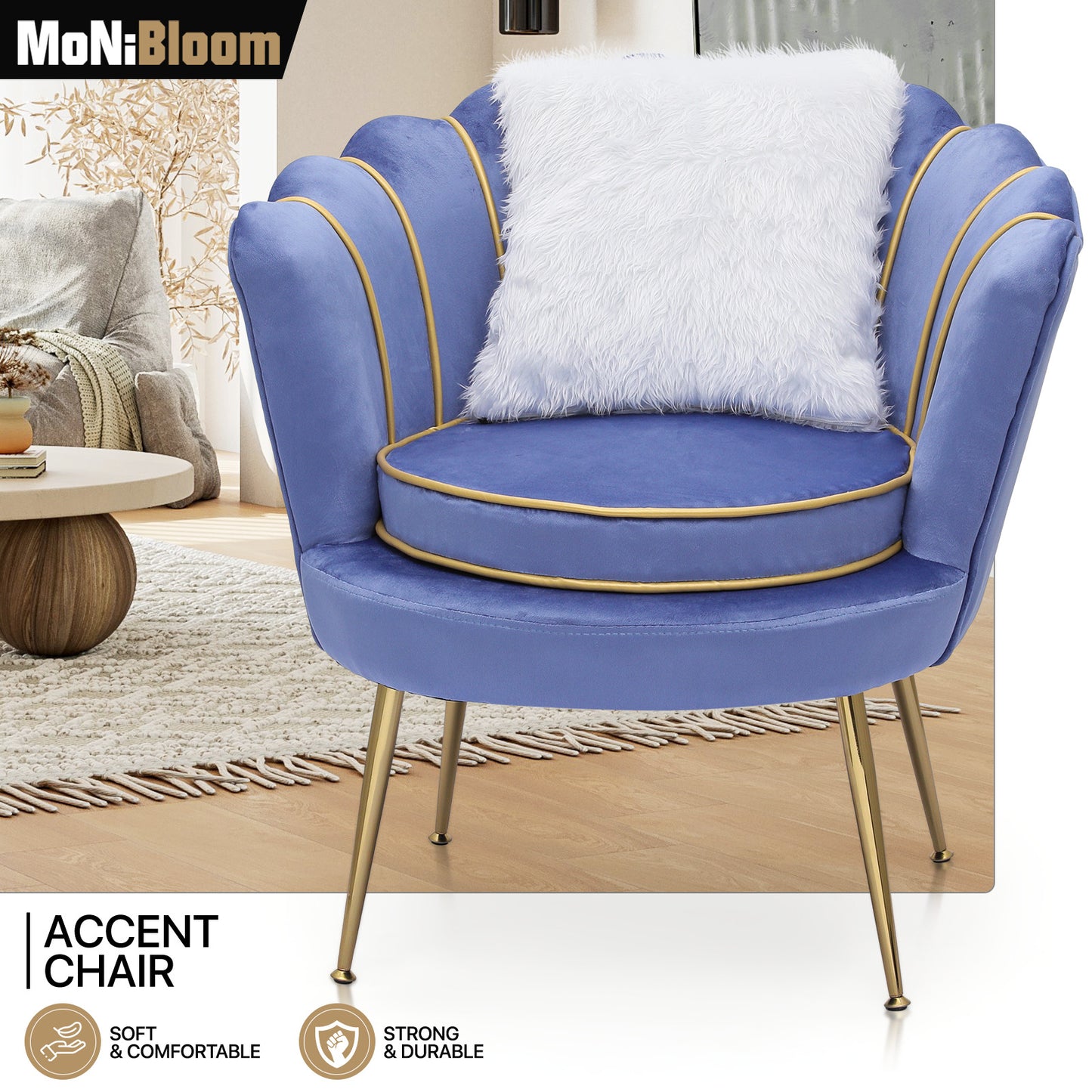 Velvet Vanity Upholstered Relaxation Accent Chair