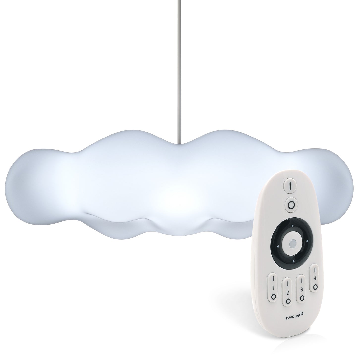 LED Pendant Light - Cloud Shape - White/Warm/Natural Light - w/Remote Control