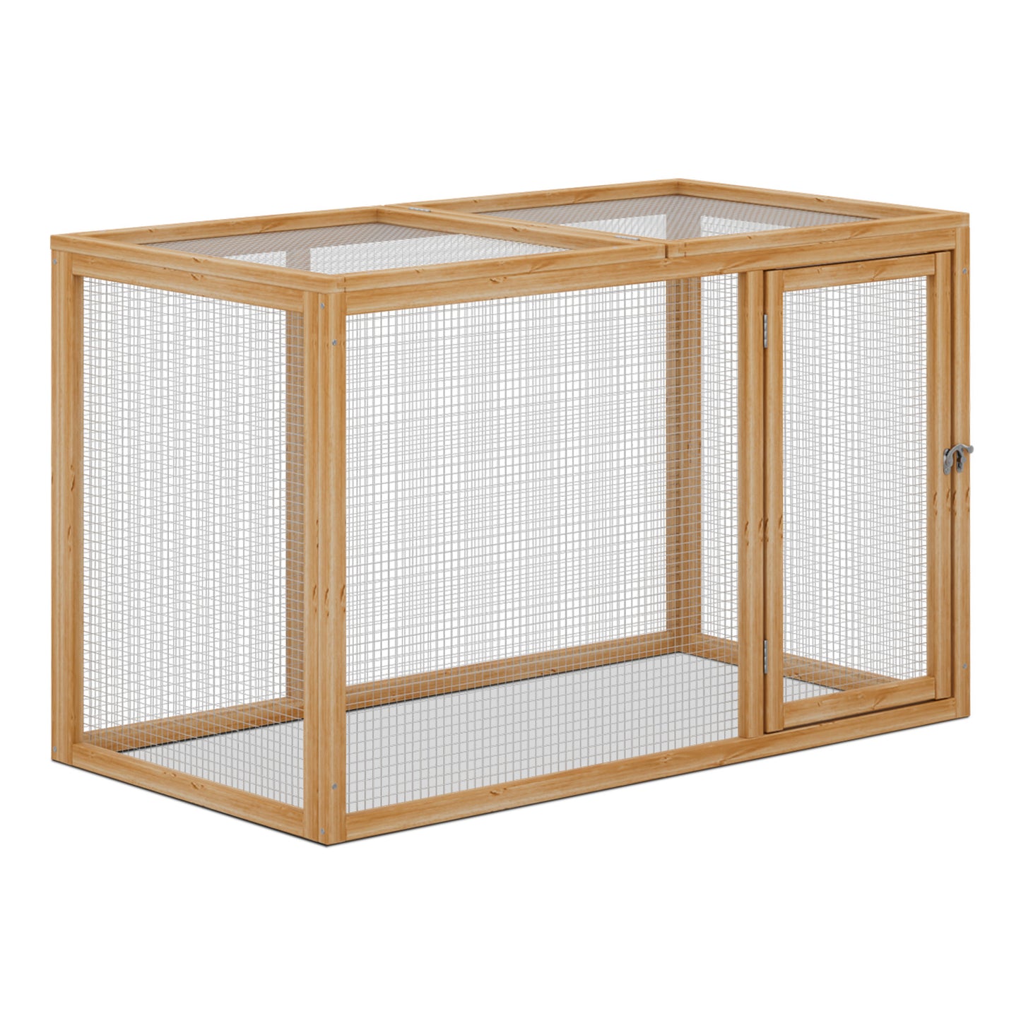 24"x45" Wooden Chicken Coop Rabbit Hutch - Natural