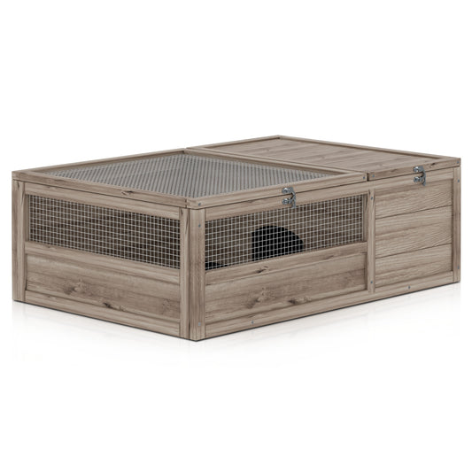 36.5"x26.5" Wooden Filp Up Chicken Coop Hutch Rabbit