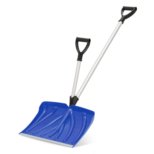 Snow Shovel - 4.4 FT Height - w/Spring Assisted Handle - Blue
