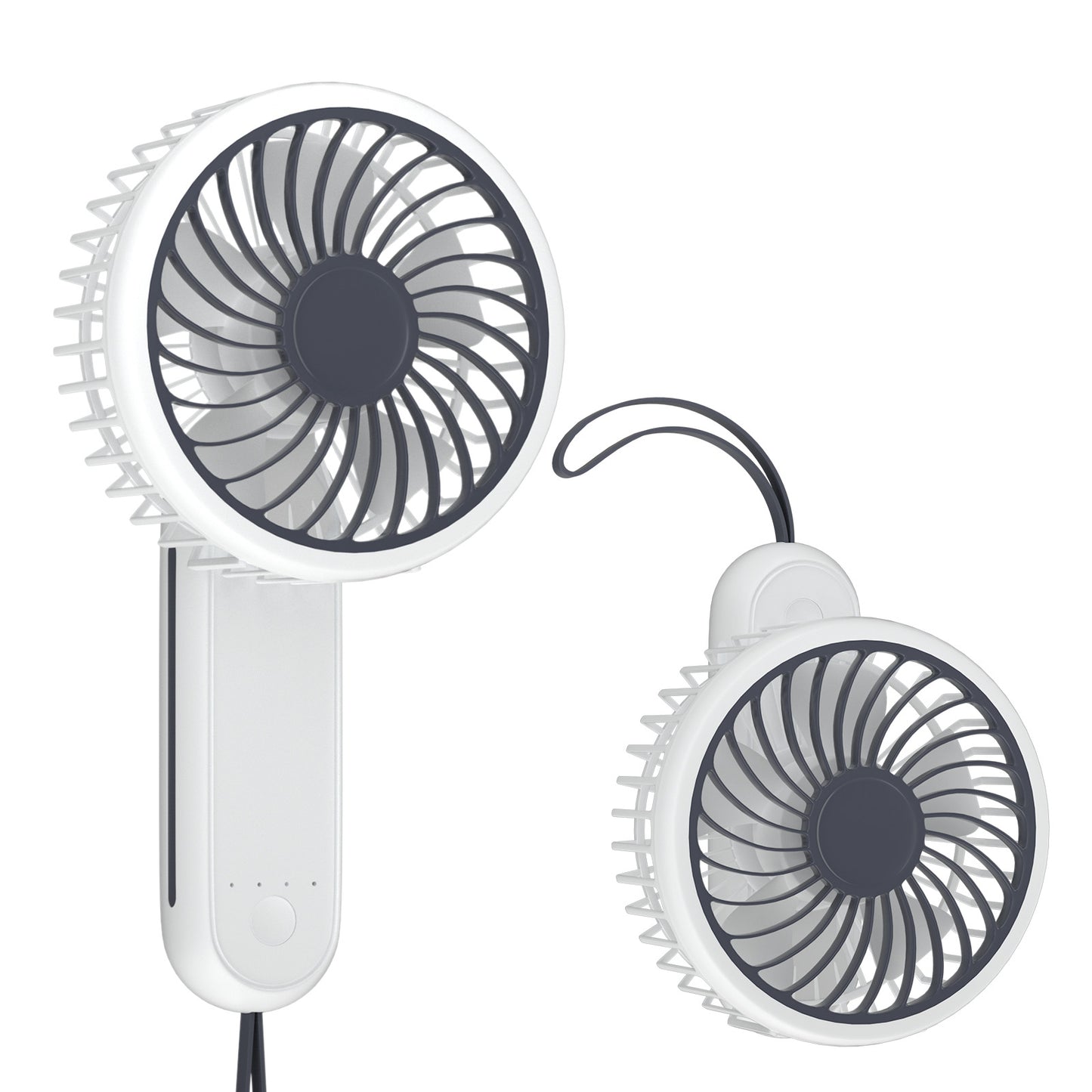 6" USB Handle Fan -3 Speeds - w/Lanyard