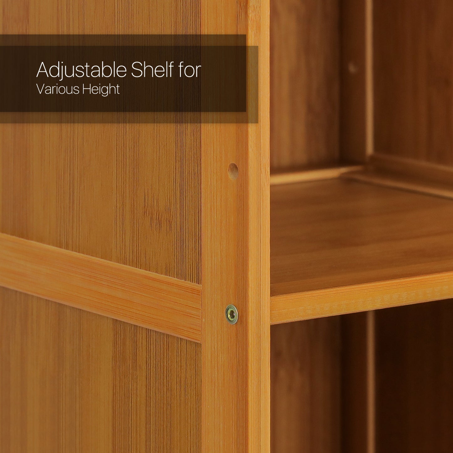 Multi-Functional Freestanding Display Storage Shelf - 6 Tier - Brown