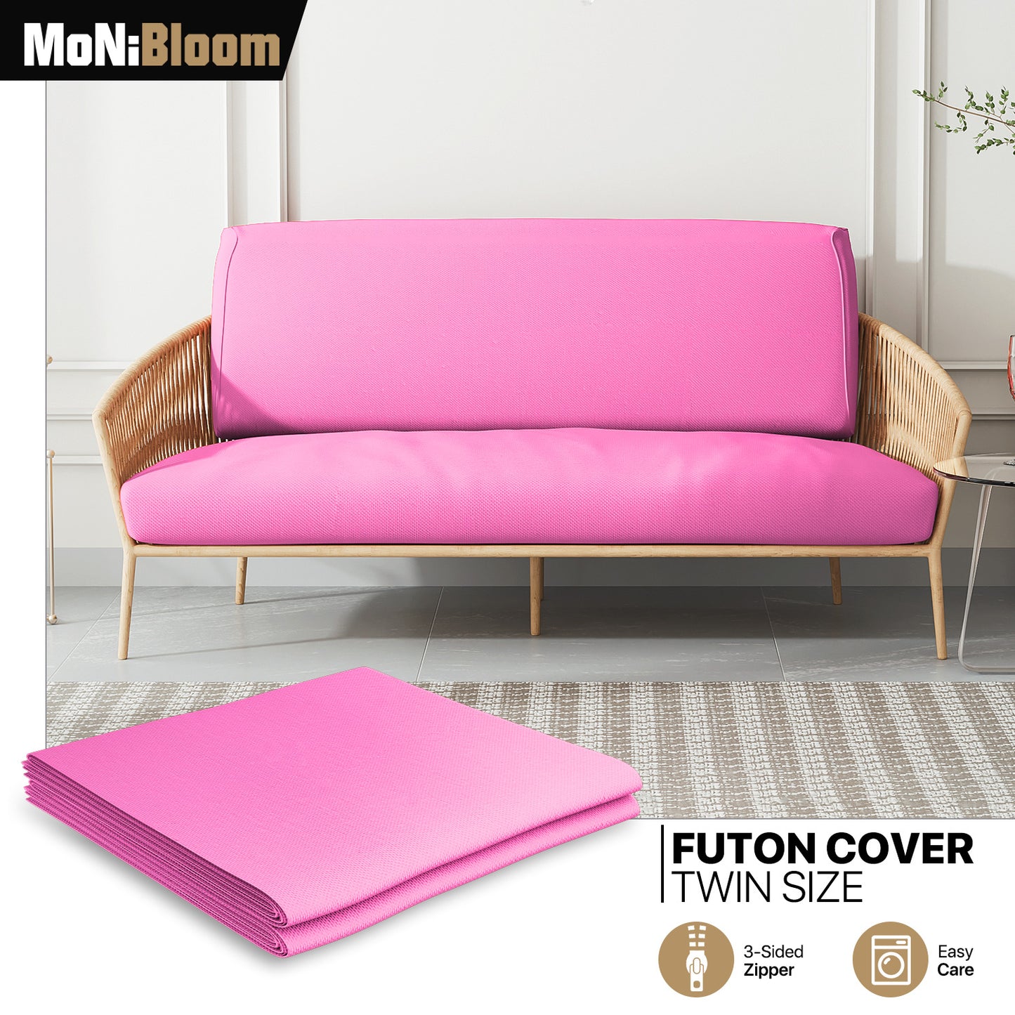 Futon Cover - Polyester - Twin Size 39"x75"x2"