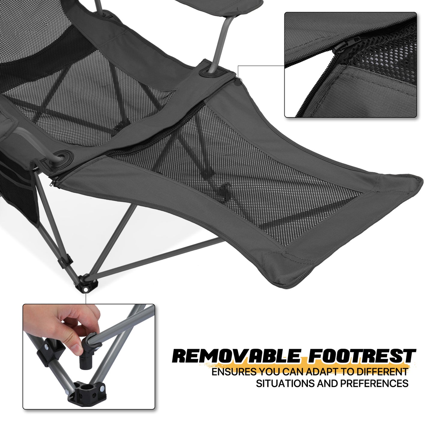 Outdoor Camping Chairs - Steel Tube - Oxford Fabric - 2P