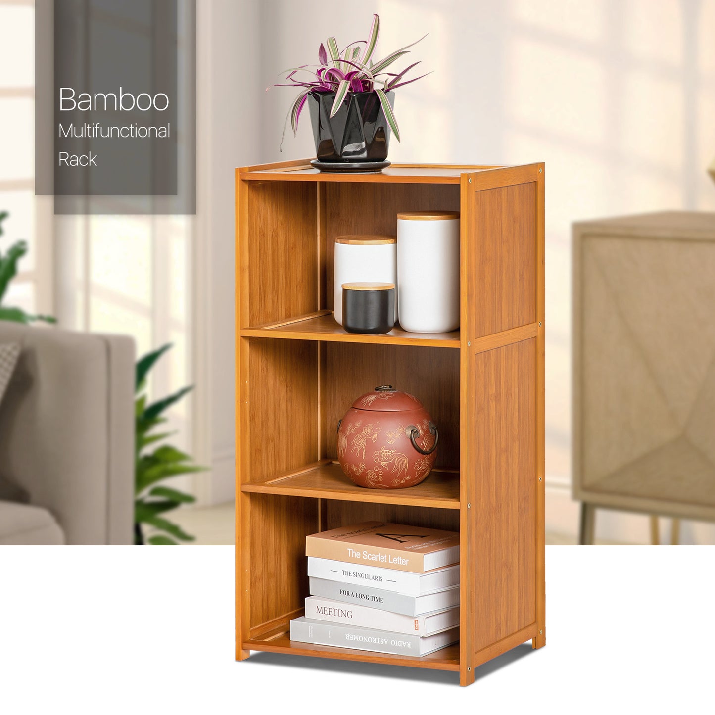 Doorless Bookcase - Brown