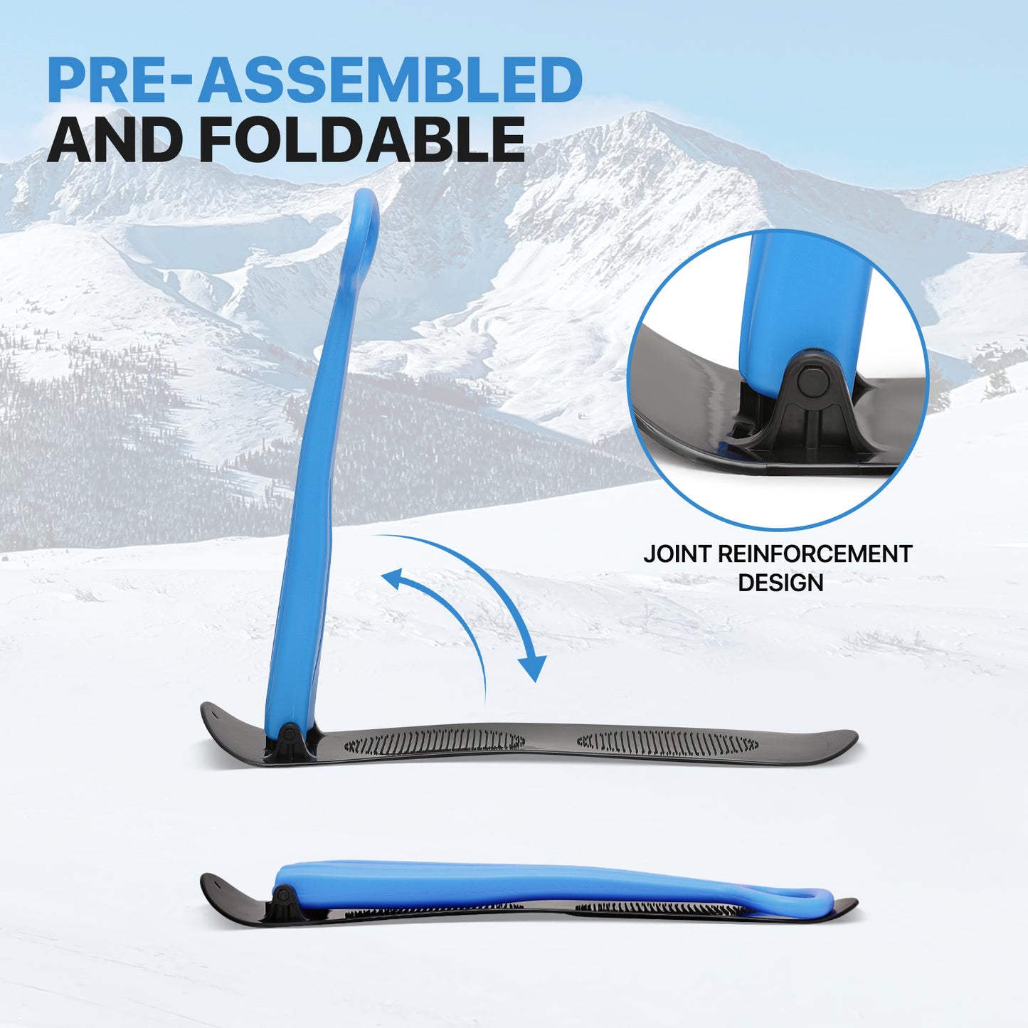 Set of 2 Foldable Snow Scooter