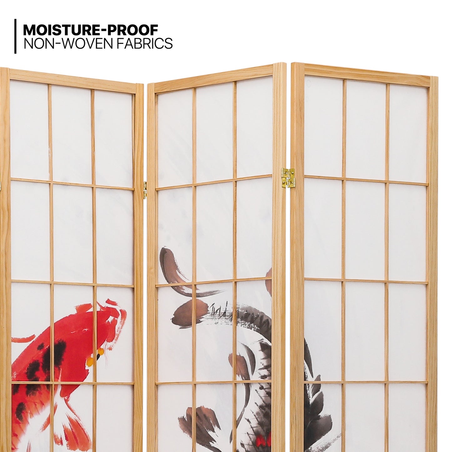 Foldable Room Divider - Koi Carp Pattern - 4 Panel