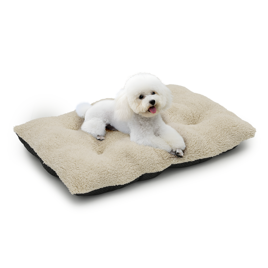 Pet Bed - Rectangle - 28'' Length - Short Plush - Machine Washable