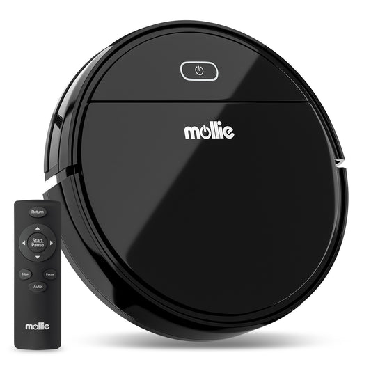 Robot Vacuum - 310ml Dustbin - w/Dry Mop+Remote Control - Black