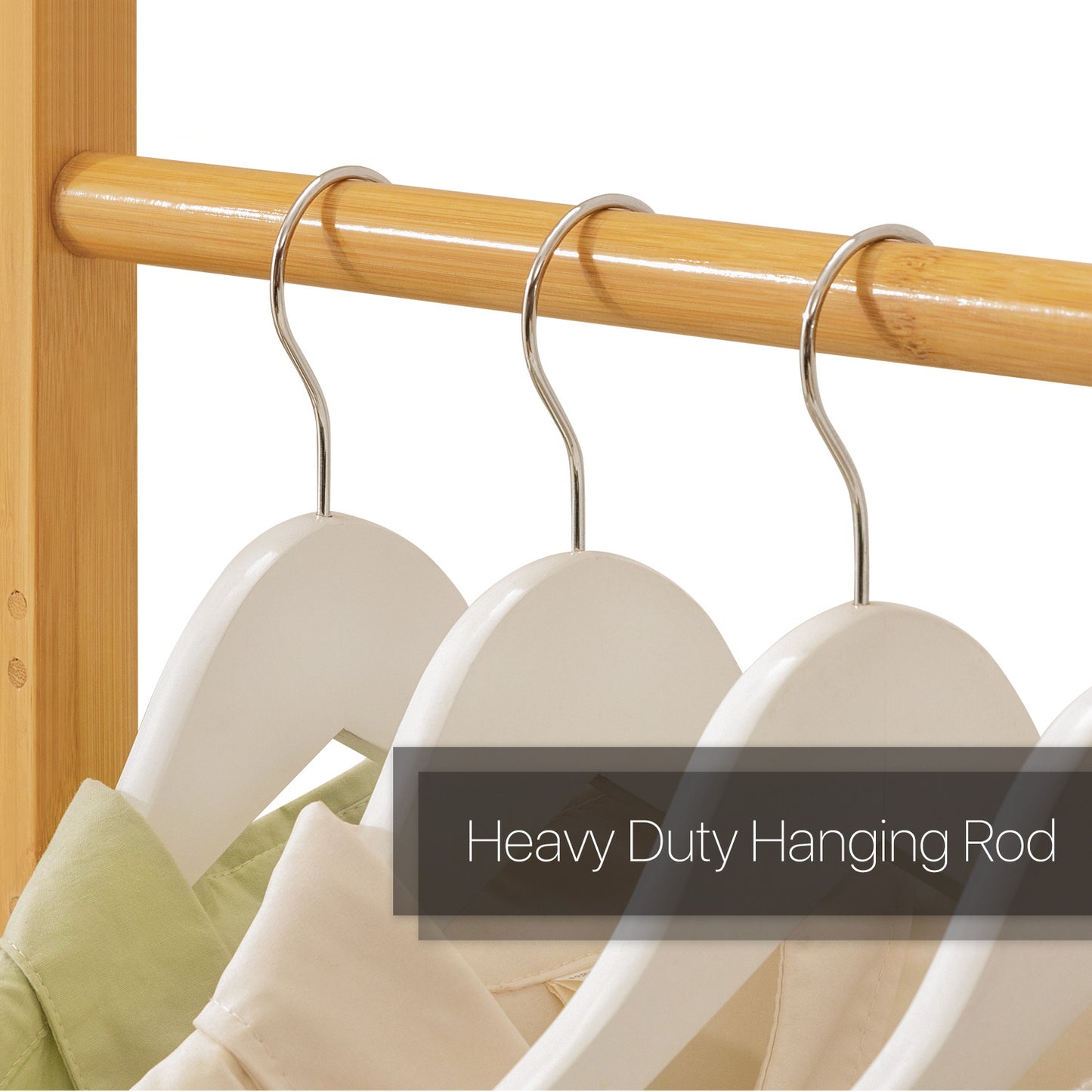 Garment Hanging Stand Rack - 3 Tier Shelves