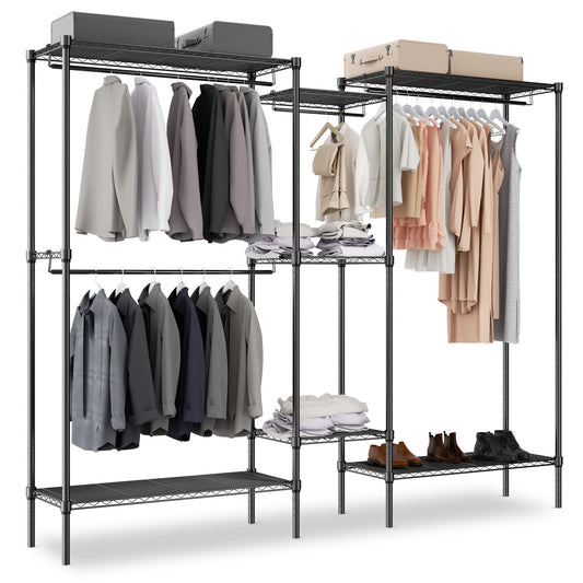 Carbon Steel Adjustable Clothes Rack - 83'' Length