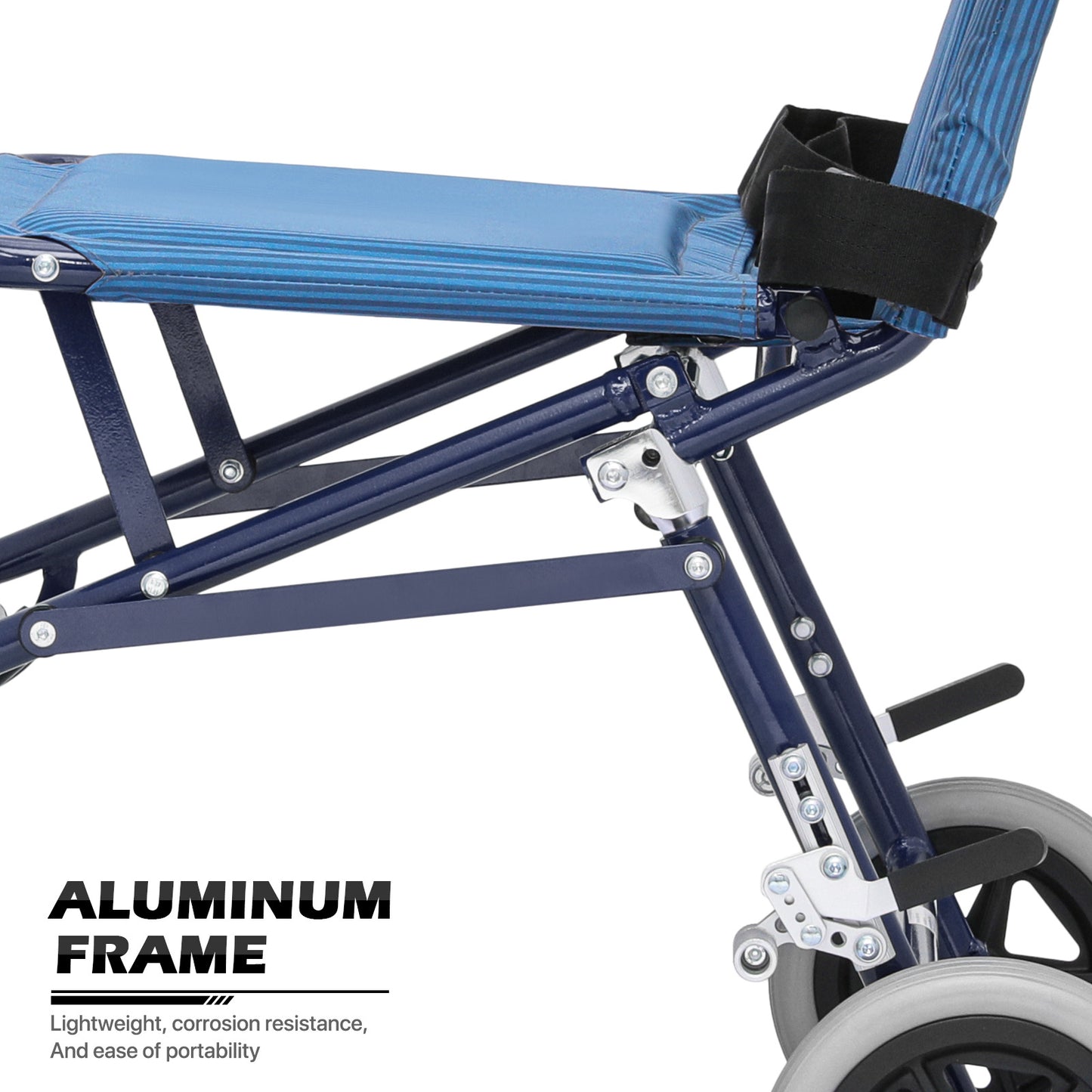 Transport Wheelchair - Blue - Can Be Carry-on Plane