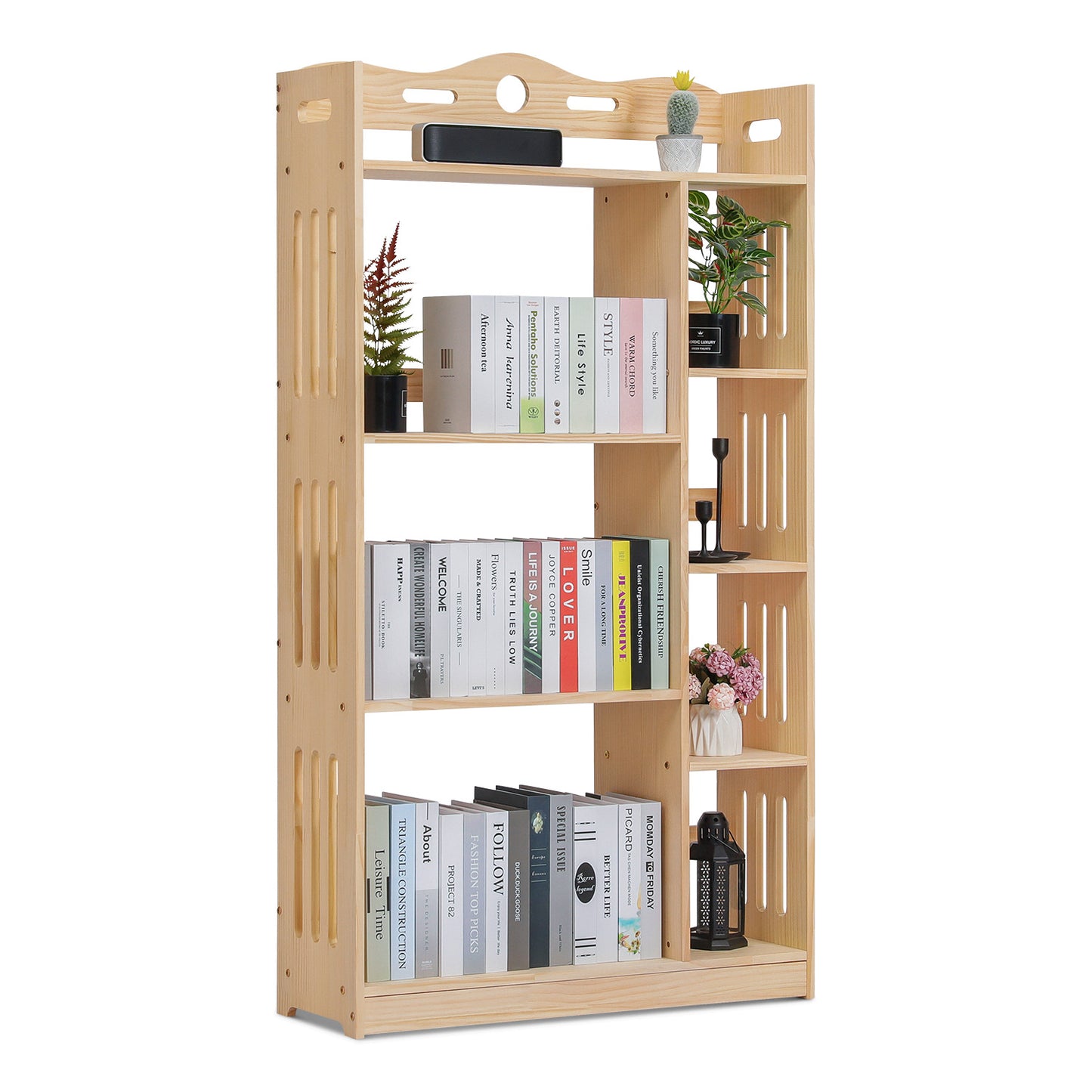 Wooden Display Storage Organizer - 5 Tier - 33" - Natural