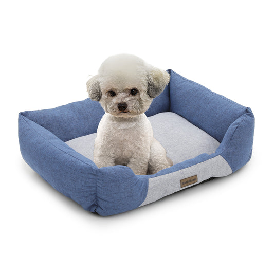 Pet Bed - Rectangle - 27'' Length - Linen-like - Machine Washable