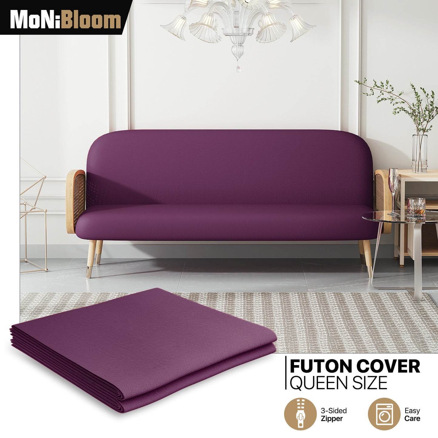 Futon Cover - Polyester - Queen Size 60"x80"x2"