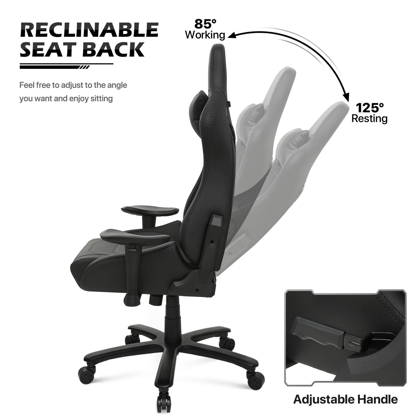 Gaming Chair w/Lumbar Support & Headrest #006