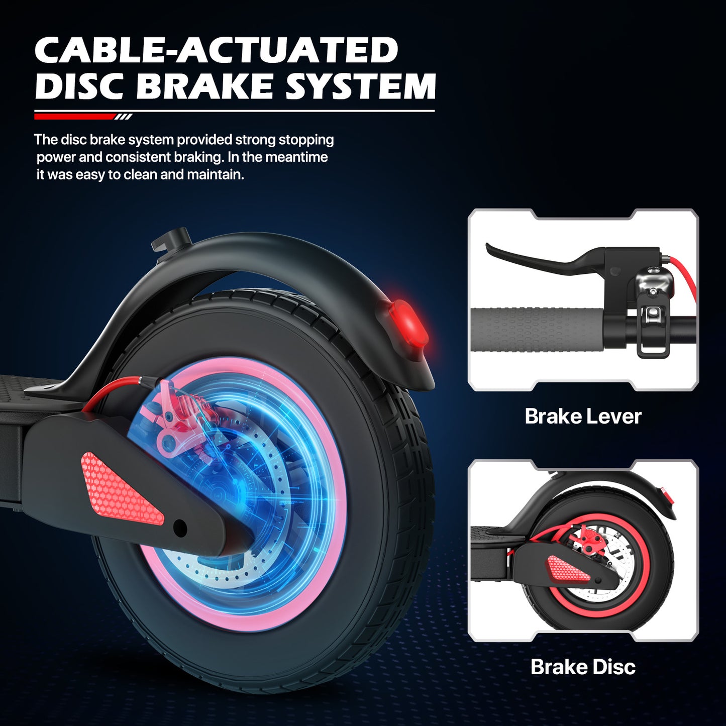 Electric Scooter - 36V, 12.5A, Black