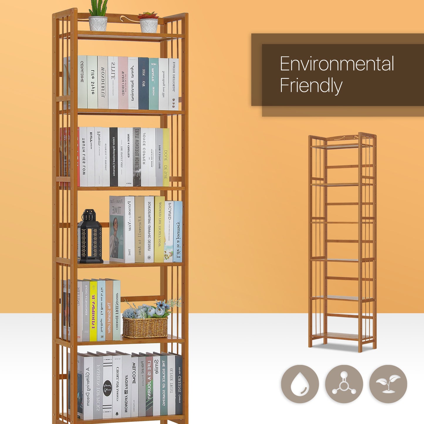 Adjustable Multi-Functional Shelving Organizer - 6 Tier - Natural