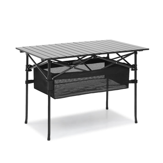 Folding Camping Table 37"x21.5"x26" - with Extra Storage Space