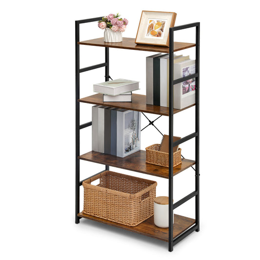 Multipose-use Bookcase Storage Rack 24"x12"x47.5" - 4 Tier