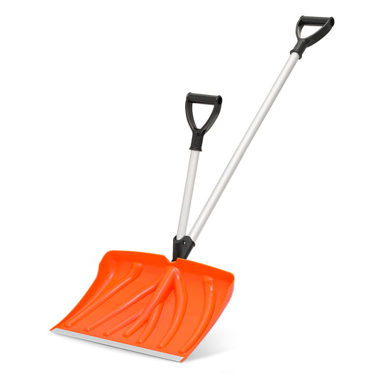 Snow Shovel - 4.4 FT Height - w/Spring Assisted Handle - Orange